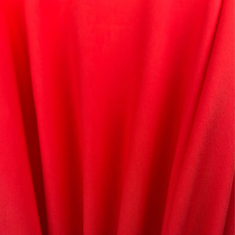 Plain cotton twill shirt dress fabric lady tessa red cu