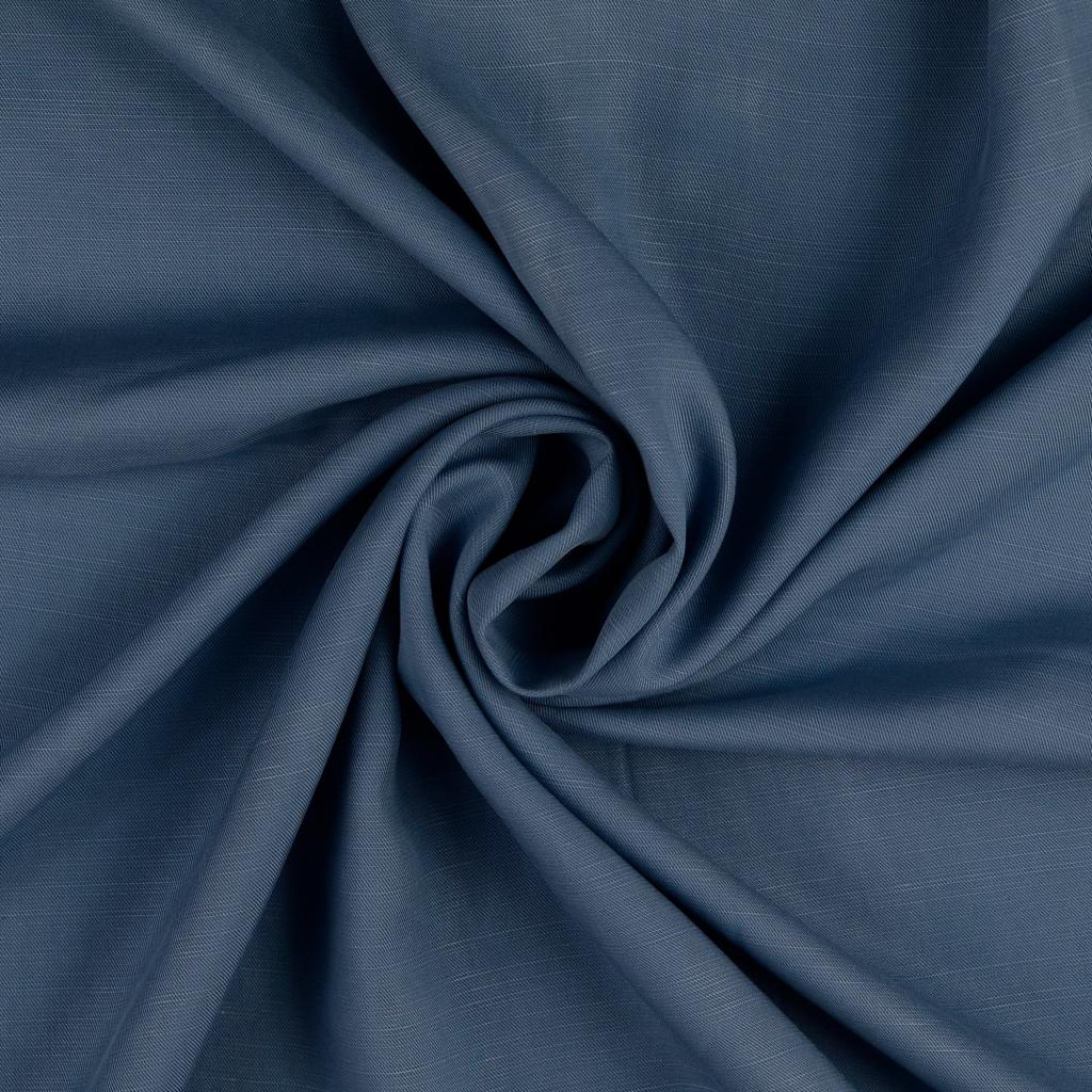 Plain Lightweight Soft Dress Fabric Lyocell Linen Blue Twist