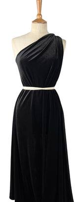 Plain Velour Dress Fabric  Roxy Stretch Velvet Black Dress