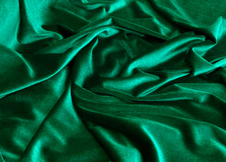 Plain Velour Dress Fabric  Roxy Stretch Velvet Emerald Cu2