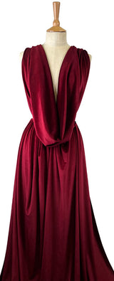 Plain Velour Dress Fabric  Roxy Stretch Velvet Wine Dress