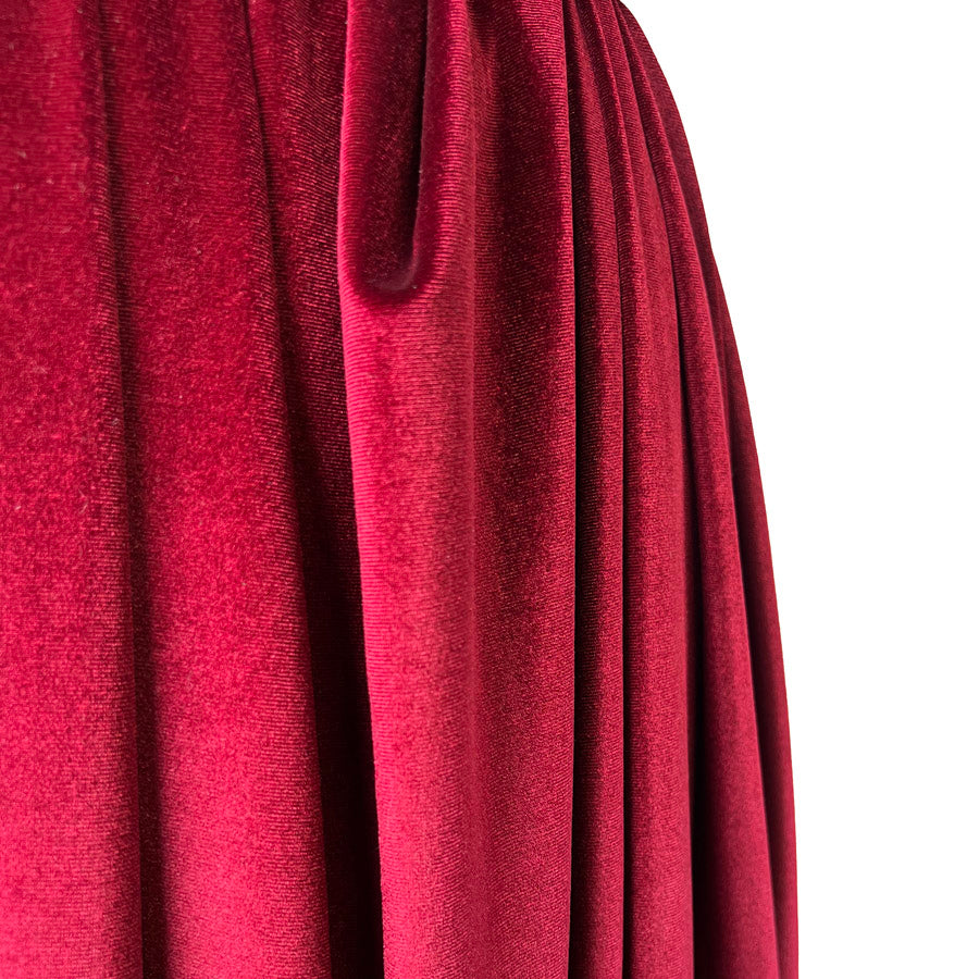 Plain Velour Dress Fabric  Roxy Stretch Velvet Wine Hang