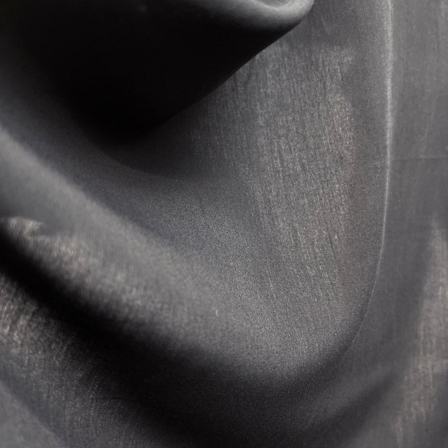 Plain Viscose Poplin Dress Fabric Black Drape