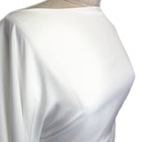Plain Viscose Poplin Dress Fabric White Side