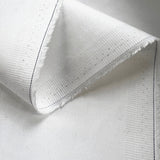Plain White Cotton Lycra Drill Dress Trousering Fabric Fold