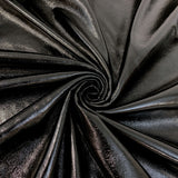 Pleather Teddy Fur Lined Faux Leather Fabric Close Up Swirl Drape Fabric Photo