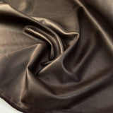 Pleather Chocolate Brown Polyester Faux Leather Fabric