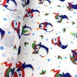 Poly Cotton Craft Fabric White Penguins Party Pingu Roll E9A35A89 850D 4B98 98Ef 166222C6497B
