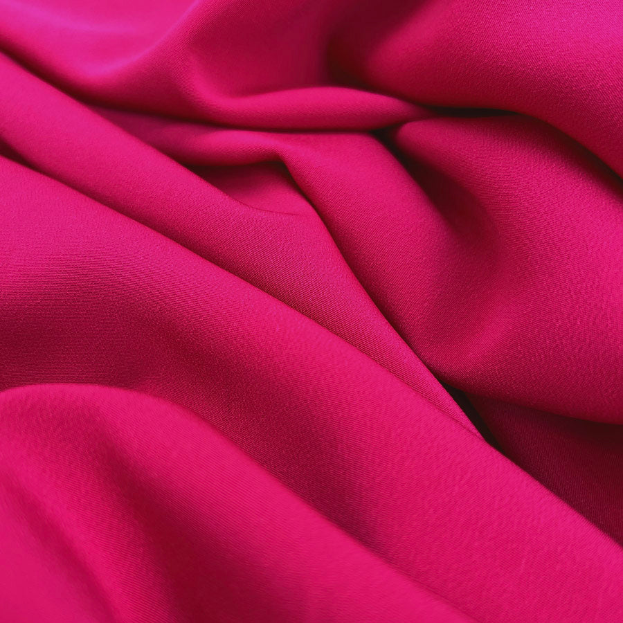 Polyester  Dress Fabric Landon Smooth Crepe Cerise