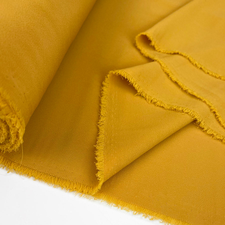 Polyester  Ress Fabric Landon Superior Smooth Crepe Mustard Fold F4C44130 Eae3 43A4 A759 3432Cf094Ef4