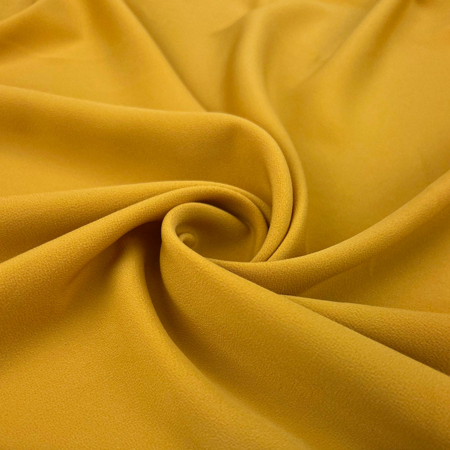Polyester  Ress Fabric Landon Superior Smooth Crepe Mustard Twist