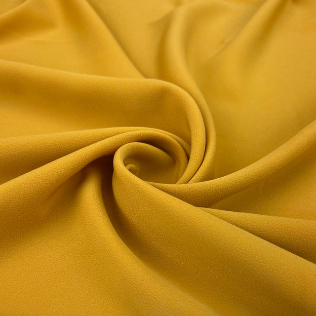 Polyester  Ress Fabric Landon Superior Smooth Crepe Mustard Twist