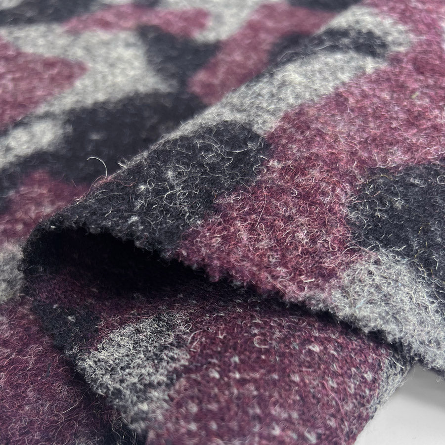 Polyester boiled wool coating fabric the fall damson patch fold2