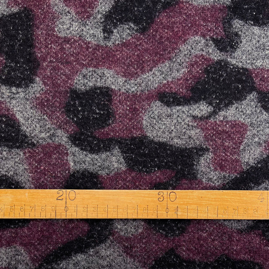 Polyester boiled wool coating fabric the fall damson patch ruler