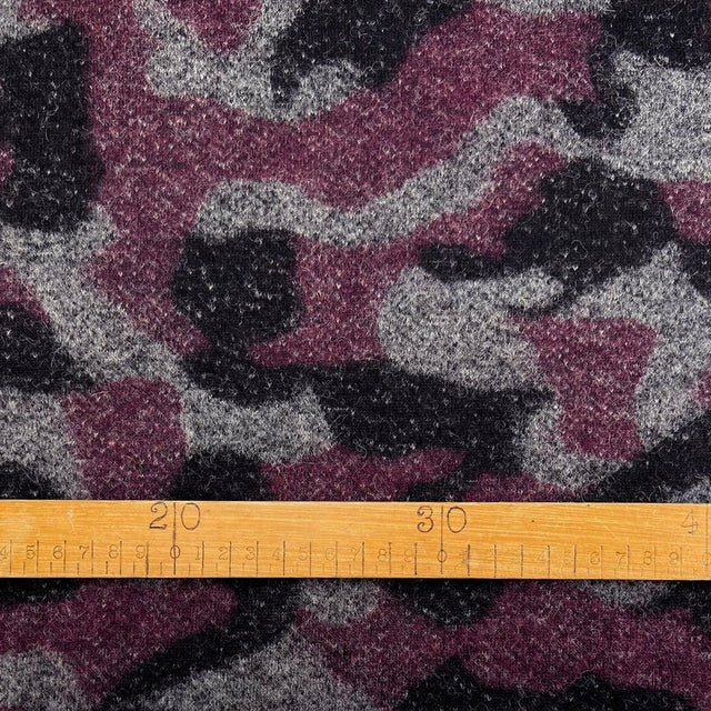 Polyester boiled wool coating fabric the fall damson patch ruler