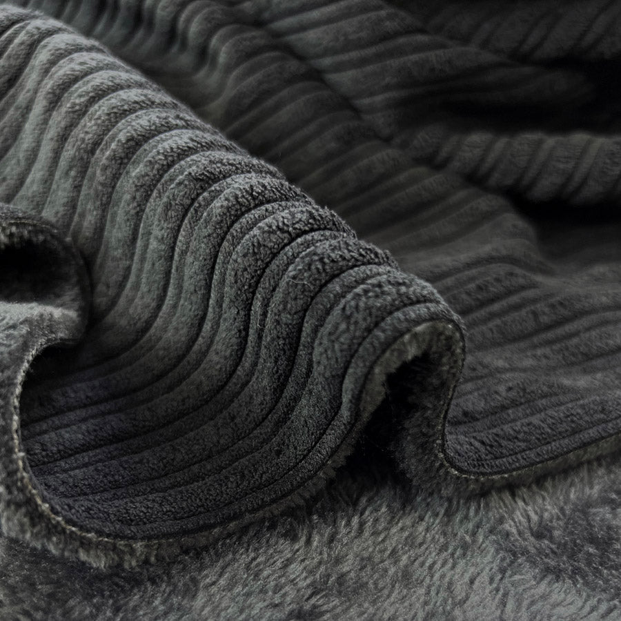 Polyester Corduroy Fleece Fabric Fur Lined Cord Black Cu De3939B9 F1D1 4Dff A5Df B73073Ebe69A