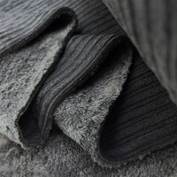 Fur Lined Cord - Black