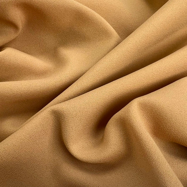 Polyester Double Crepe Dress Fabric  Candy Crepe Tan