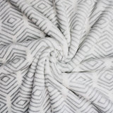 Polyester Double Sided Cuddles Fleece Fabric Diamond Twist