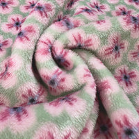 Remnant - Double Sided Fleece - Pistachio Flower (1.5m)