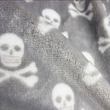 Polyester Double Sided Cuddles Fleece Skull And Crossbones Full