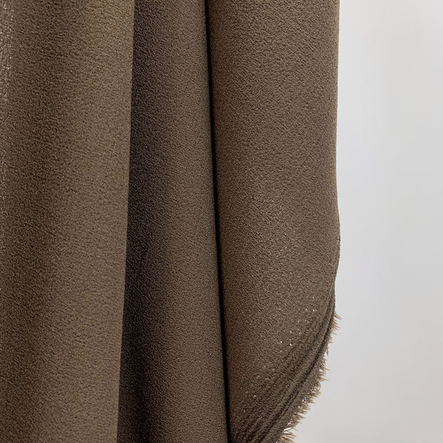 Polyester Dress Fabric Barca Crepe Brown Hang