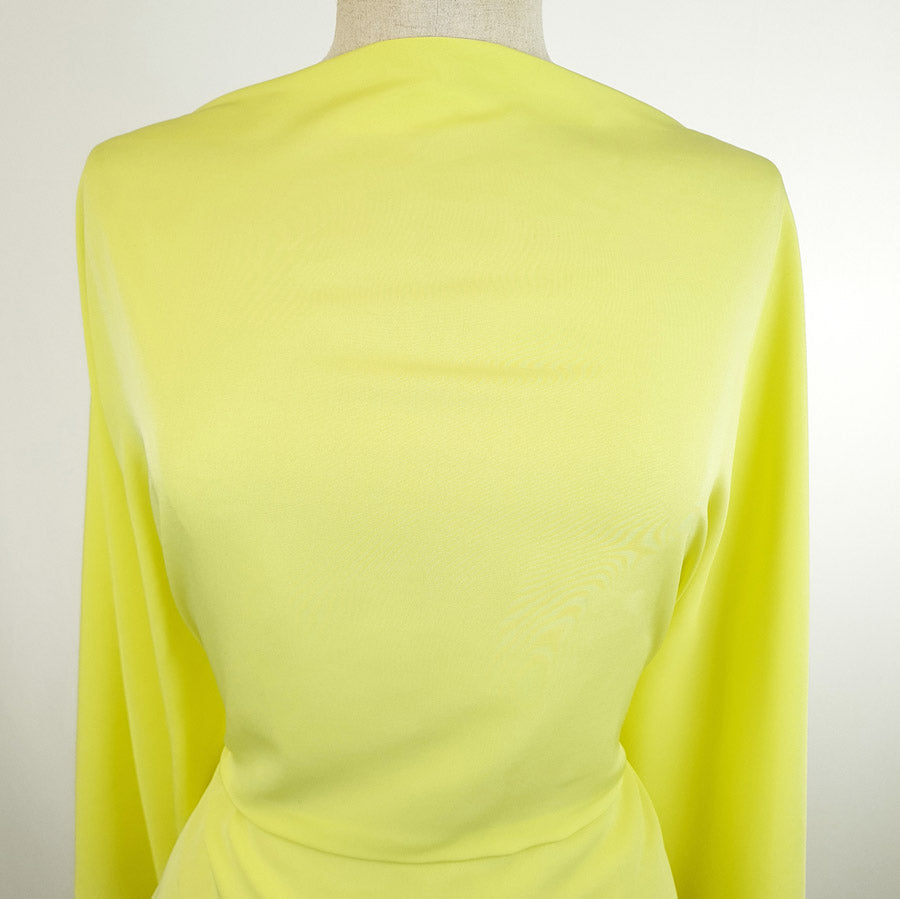 Polyester Dress Fabric Miller Crepe Yellow Chest