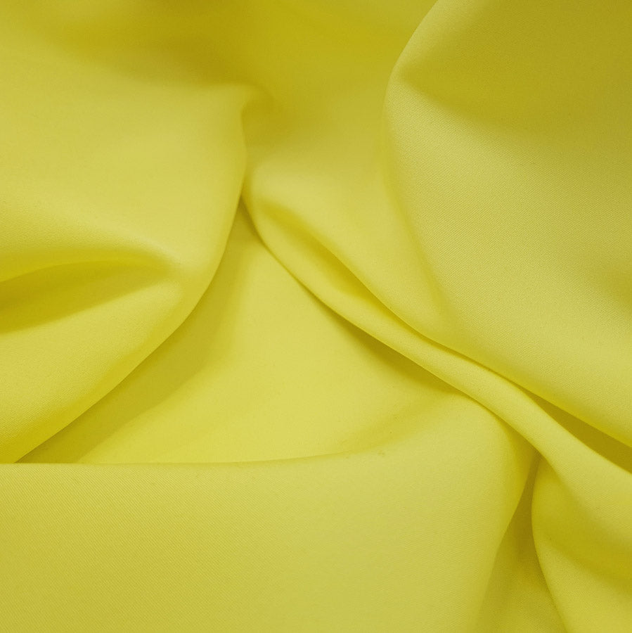 Polyester Dress Fabric Miller Crepe Yellow Close Up