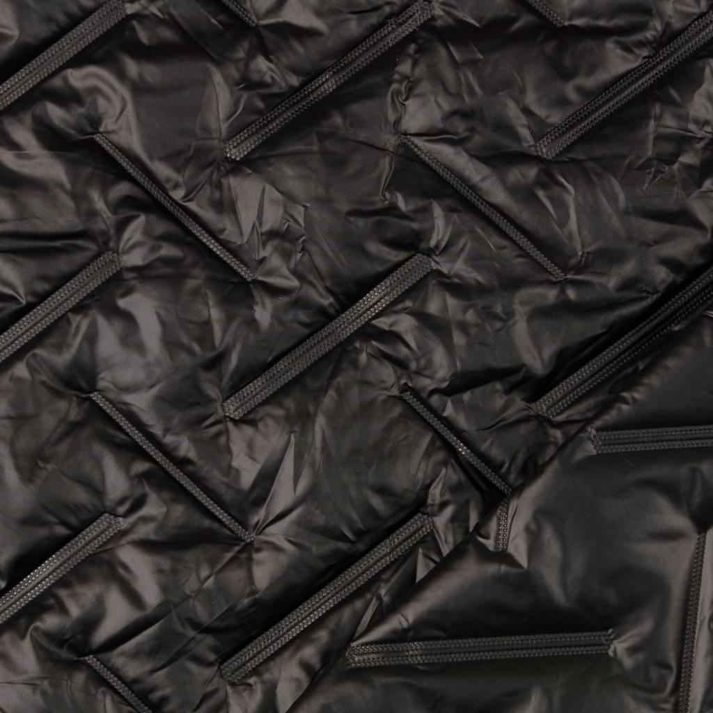 Polyester embossed quilted coating fabric grate quilt black fold