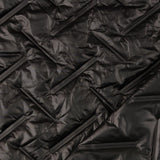 Polyester embossed quilted coating fabric grate quilt black fold