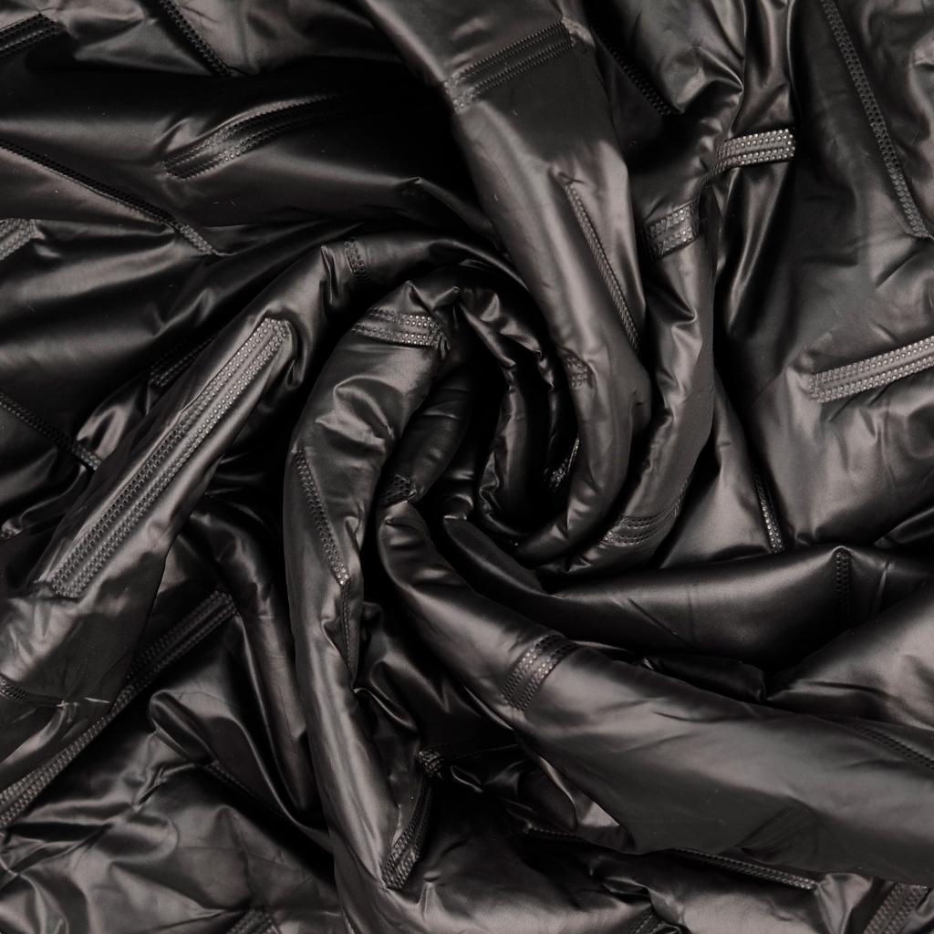 Polyester embossed quilted coating fabric grate quilt black twist