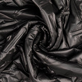 Polyester embossed quilted coating fabric grate quilt black twist