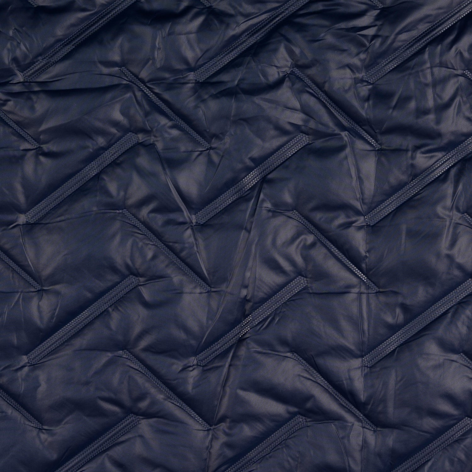 Polyester Embossed Quilted Coating Fabric Grate Quilt Navy