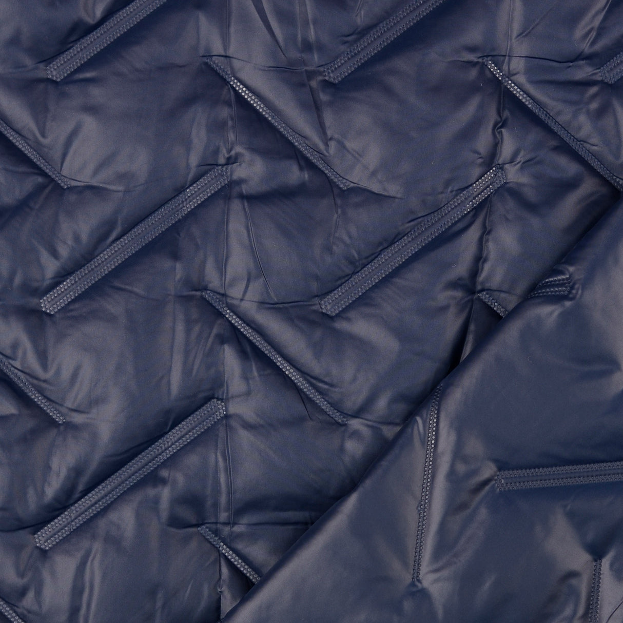 Polyester Embossed Quilted Coating Fabric Grate Quilt Navy Fold