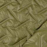 Polyester Embossed Quilted Coating Fabric Grate Quilt Olive Fold