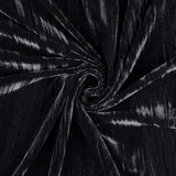 Polyester Evening Wear Fabric Noir Luxe Crushed Velvet Twist