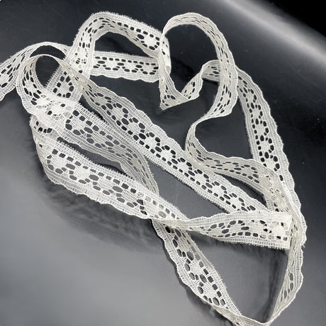 Polyester Flat Lace Trim Ellie Ivory