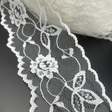 Polyester Flat Lace Trim Grace White Fold 2