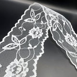 Polyester Flat Lace Trim Grace White Fold