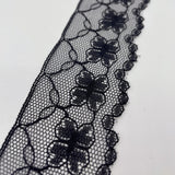 Polyester Flat Lace Trim Lucy Black Full