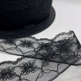 Polyester Flat Lace Trim Lucy Black Roll