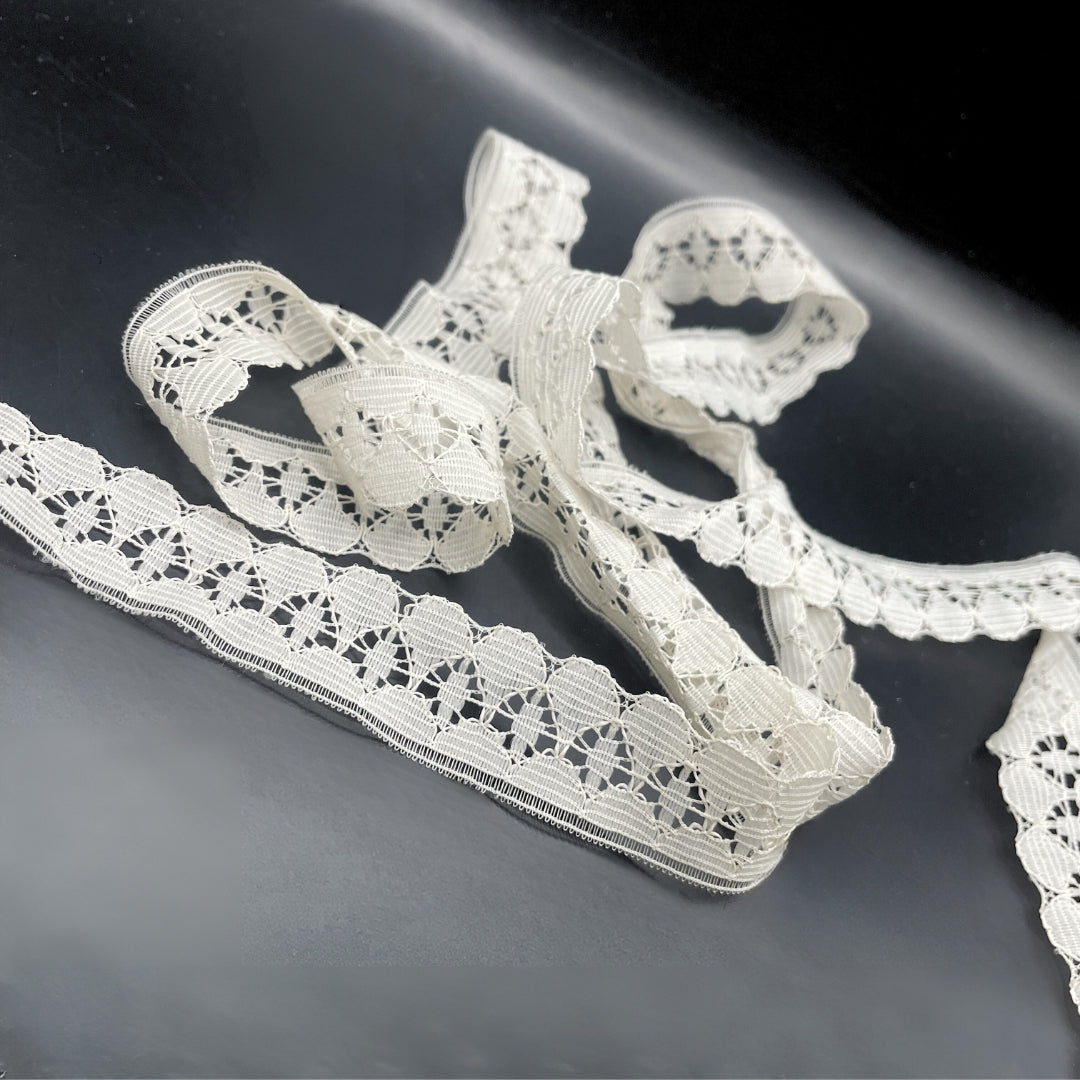 Polyester Flat Lace Trim Sasha Ivory