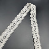 Polyester Flat Lace Trim Sasha Ivory Fold