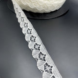 Polyester Flat Lace Trim Sophie Soft White Roll