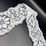 Polyester Flat Lace Trim Summer White Fold