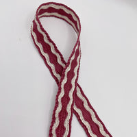 Polyester Trim - Red & White