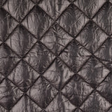 Polyester plain diamond quilted fabric crystal black