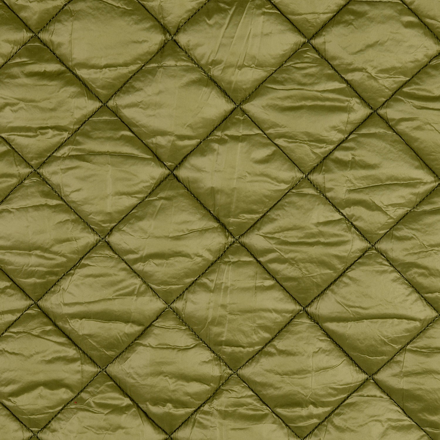 Polyester plain diamond quilted fabric crystal green