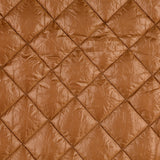 Polyester plain diamond quilted fabric crystal tan