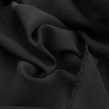 Polyester Plain Woven Dress Fabric Monaco Crepe Black